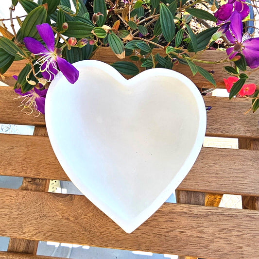 Skewed Heart Bowl Valentines 6" Ceramic Bisque Ready To Paint Pottery
