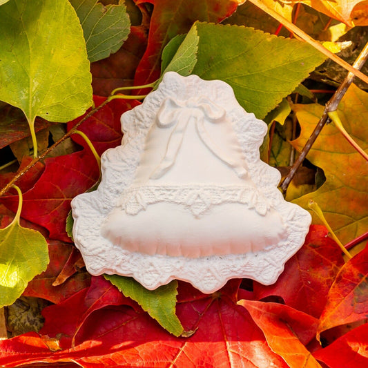 Ornate Bell Pillow Add-On 4" Ceramic Bisque Ready To Paint Pottery