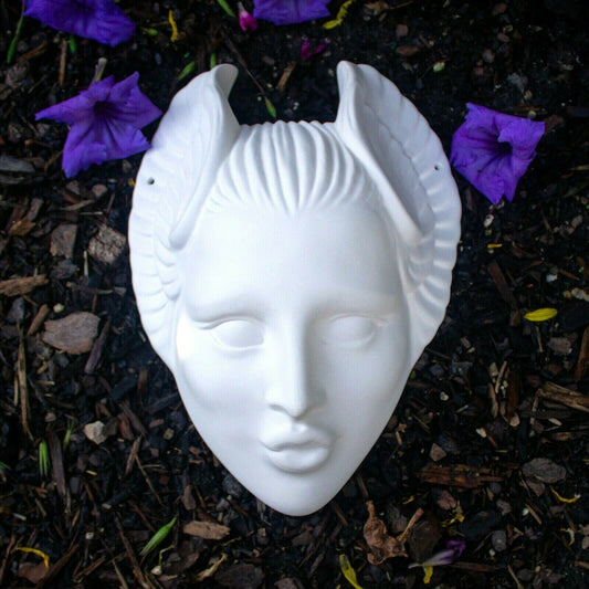 Valkyrie Mask 9x6 Ceramic Bisque