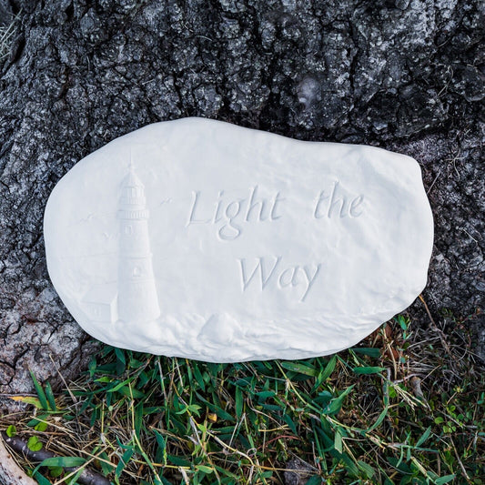 Garden Lawn Rock Lighthouse 9" Ceramic Bisque Ready To Paint Pottery