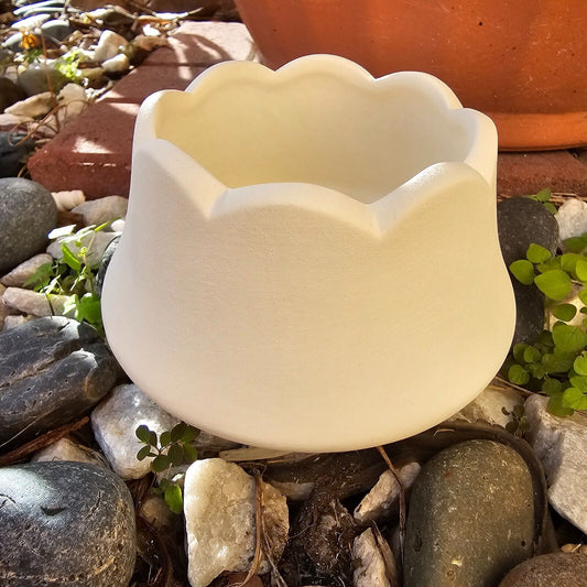 Victorian Style Planter 5" Ceramic Bisque Ready To Paint Pottery