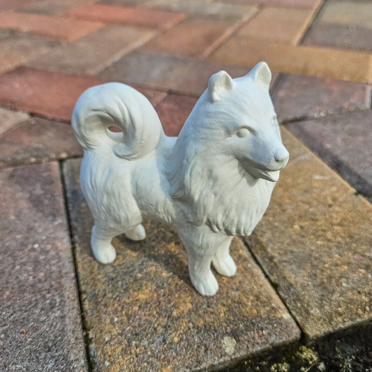 Shiba Inu Dog Dogecoin Puppy 4.5" Hachiko Ceramic Bisque Ready To Paint