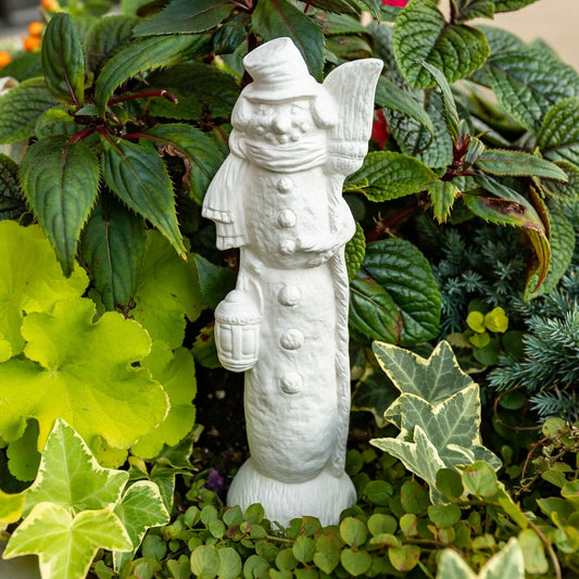 Snowman Christmas Totem 8.5 " Ceramic Bisque Ready To Paint Pottery