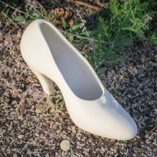 Smooth High Heel Shoe 7.5" Ceramic Bisque Ready To Paint Pottery