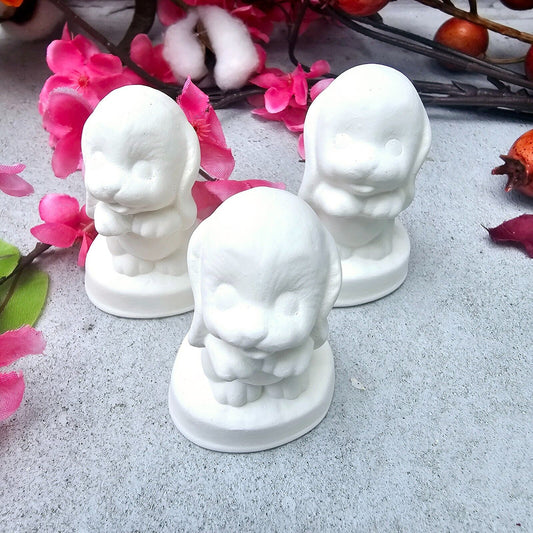Dogs Set of three 2.5" Ceramic Bisque Ready To Paint Pottery