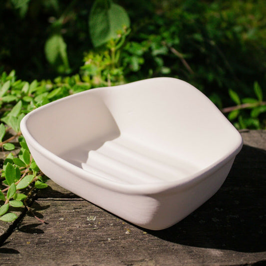 Simple Soap Dish 5x4 Ceramic Bisque Ready To Paint Pottery