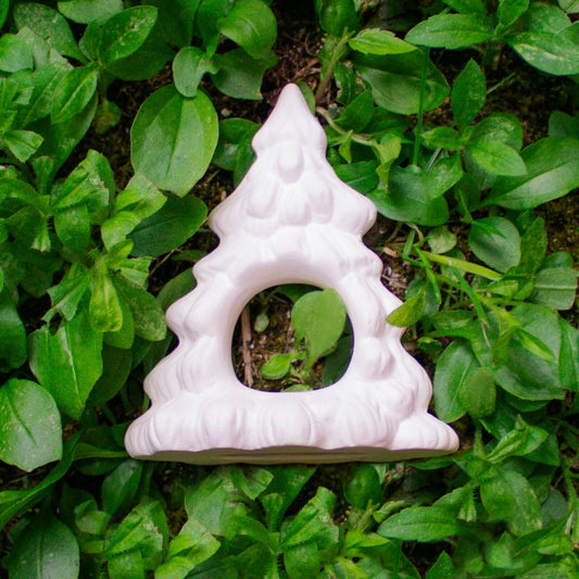 Christmas Tree Napkin Rings 3x3 Ceramic Bisque Ready To Paint Pottery