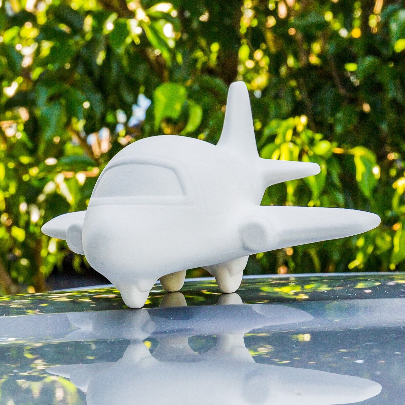 Air Plane Jumbo Boeing Bubbly 7" Ceramic Bisque Ready To Paint Pottery