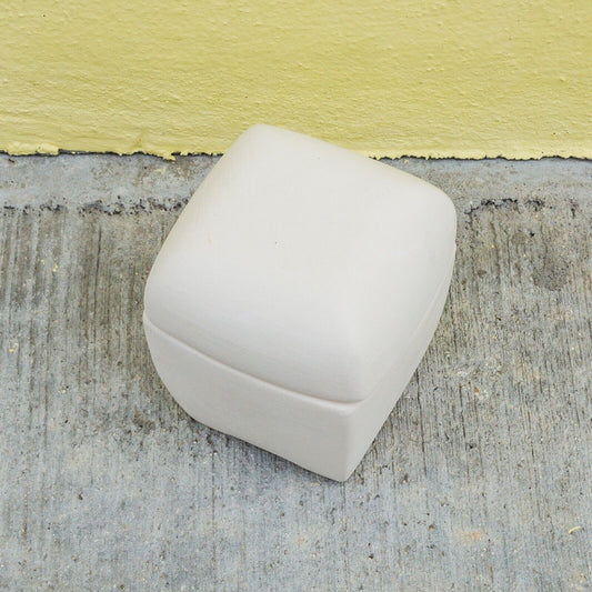 Square Jewelry Trinkets Box 3.2" Ceramic Bisque Ready To Paint Pottery