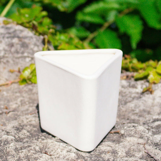 Triangle Vase Planter 3x3 Ceramic Bisque Ready To Paint Pottery