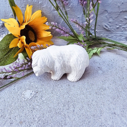 Komondor Dog Small 3.6" Ceramic Bisque Ready To Paint Pottery