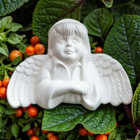 Boy Angel Cherub Add On 4.6" Ceramic Bisque Ready To Paint Pottery