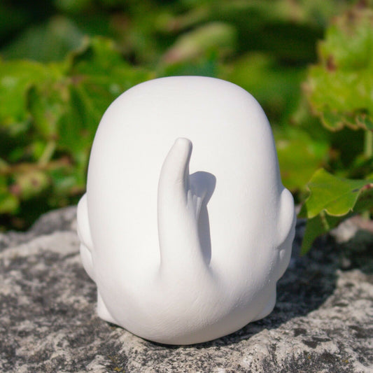 Cute Big Mouth Whale 3.5" Ceramic Bisque Ready To Paint Pottery
