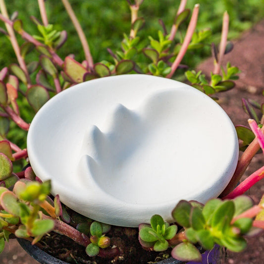 Small Oval Smoke Ashtray 3.7" Ceramic Bisque Ready To Paint Pottery