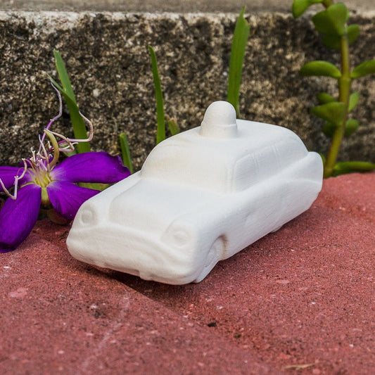 Ambulance Ghostbusters-Like Car 3.7" Ceramic Bisque Ready To Paint