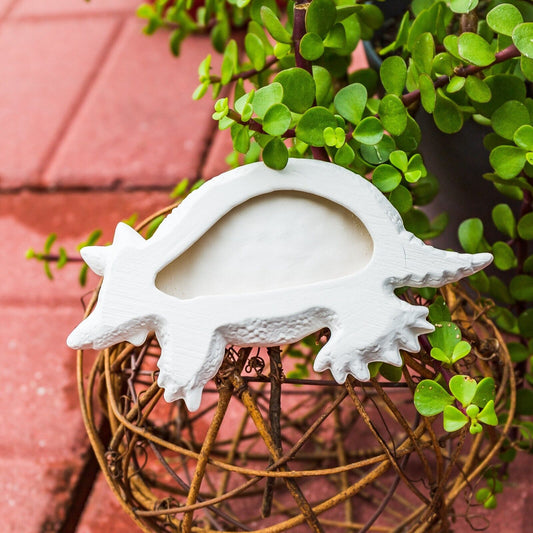 Armadillo Roadkill 5.4" Ceramic Bisque Ready To Paint Pottery
