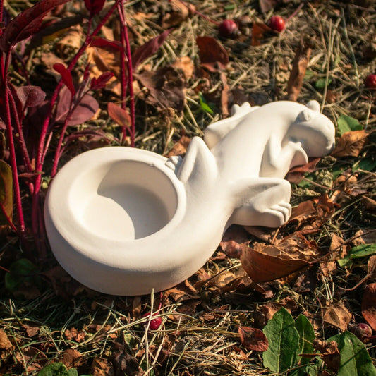 Lizard Tea Light Candle Holder 5x3 Ceramic Bisque Ready To Paint Pottery