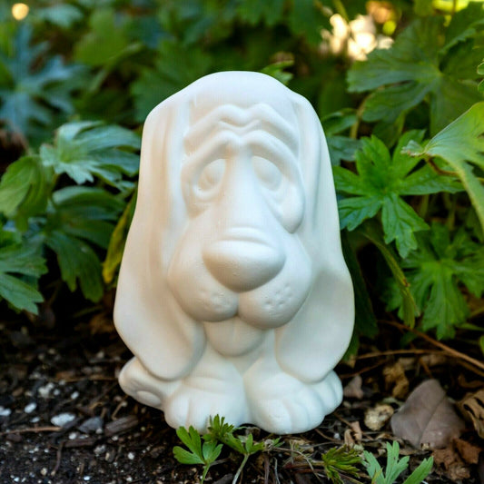 Cute Droopy Dog Beagle Hound 5" Ceramic Bisque Ready To Paint Pottery