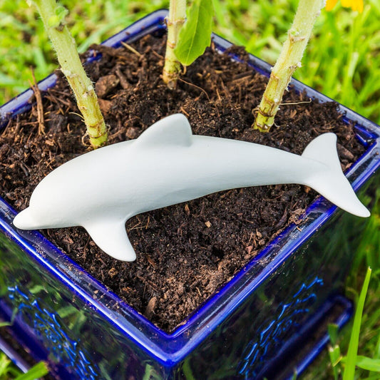 Smooth Realistic Dolphin 7" Ceramic Bisque Ready To Paint Pottery