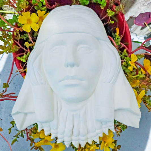 Indian Native American Mask 10.25" Ceramic Bisque Ready To Paint Pottery