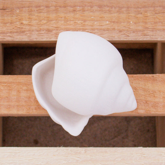 Seashell Jewelry Ring Box 3" Ceramic Bisque Ready To Paint Pottery