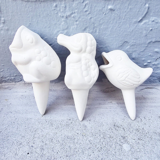 Garden Irrigation Animals 4.5" Ceramic Bisque Ready To Paint Pottery