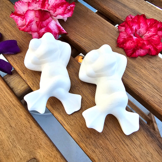 Set of 2 Siesta Frogs 3" Ceramic Bisque Ready To Paint Pottery