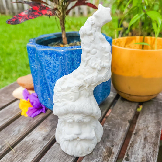 Mini Santa Head 6" Ceramic Bisque Ready To Paint Pottery