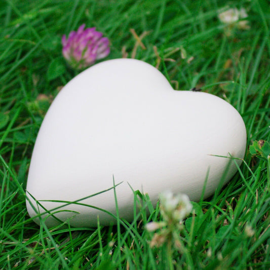 Rounded Heart 3x3 Valentines Day Ceramic Bisque Ready To Paint Pottery