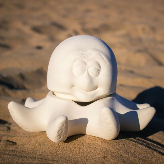 Bubbly Octopus Box 6x4 Ceramic Bisque Ready To Paint Pottery