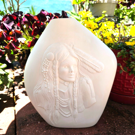 Native American Jug Vase Large 11" Ceramic Bisque Ready Paint Pottery