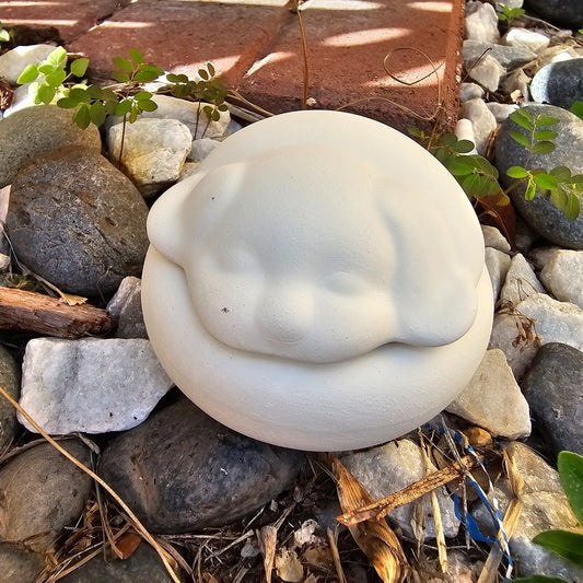 Bubbly Dog Jewelry Box 3" IN STOCK Ceramic Bisque Ready To Paint Pottery
