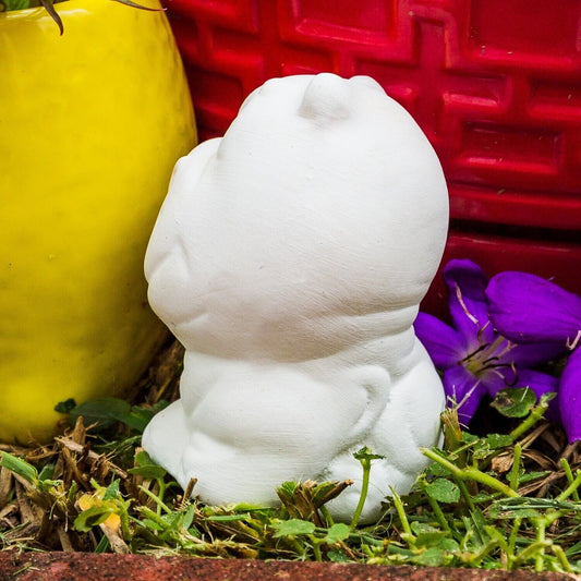 Cute Smiling Hippo 3" Ceramic Bisque Ready To Paint Pottery