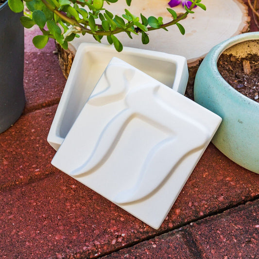 Chai Jewish Life Symbol Box 4.25" Ceramic Bisque Ready To Paint Pottery