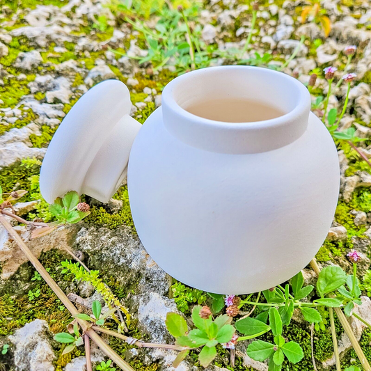 Container With Lid 4.4" Ceramic Bisque Ready To Paint Pottery