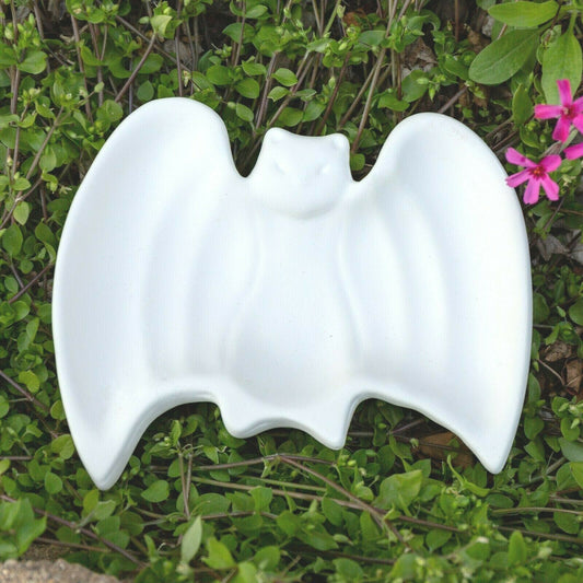 Halloween Vampire Bat Candy Bowl 7" Ceramic Bisque Ready To Paint Pottery
