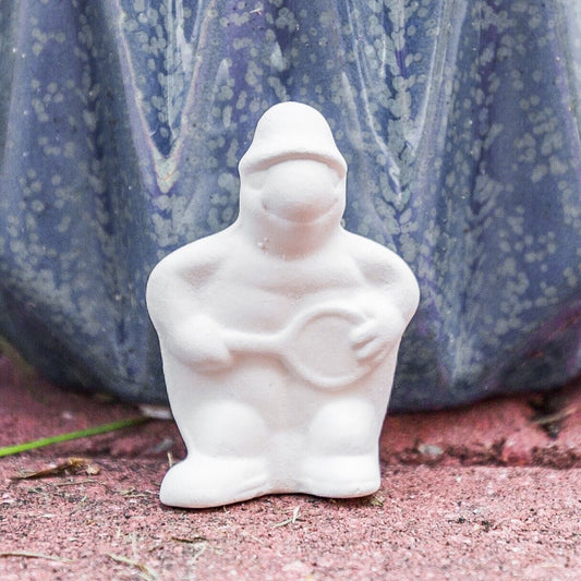 Tennis Racket Turtle 2.2" Ceramic Bisque Ready To Paint Pottery