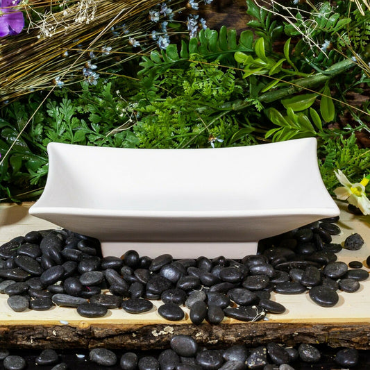 Sushi Tray Square Bevel Plate 6.5" Ceramic Bisque Ready To Paint Pottery