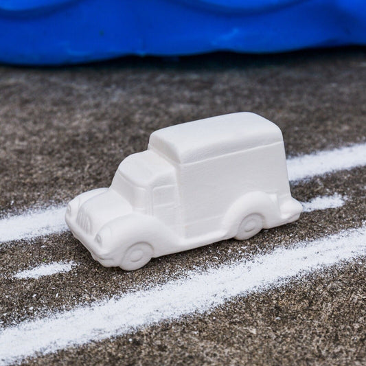 Classic Transport Truck 3.7" Ceramic Bisque Ready To Paint Pottery
