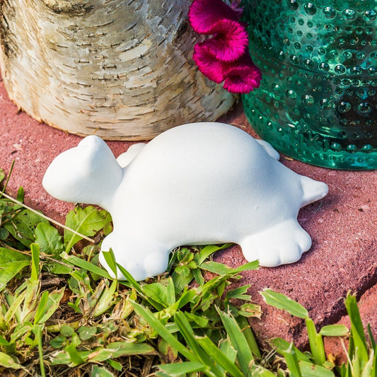 Medium Beach Turtle Galapagos 3.9" Ceramic Bisque