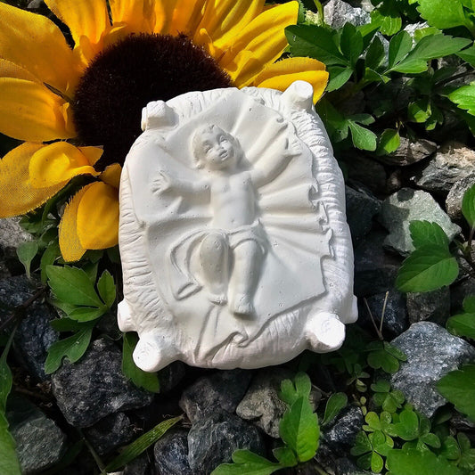 Baby Jesus Nativity 3.5" IN STOCK Ceramic Bisque Ready To Paint Pottery+