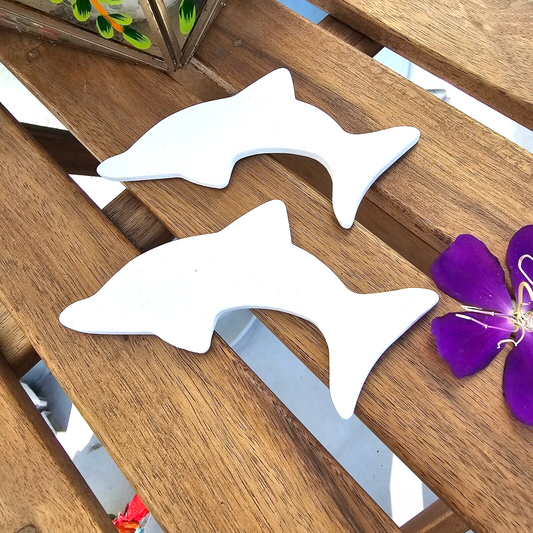 Set of Dolphin Tiles 5" Ceramic Bisque Ready To Paint Pottery