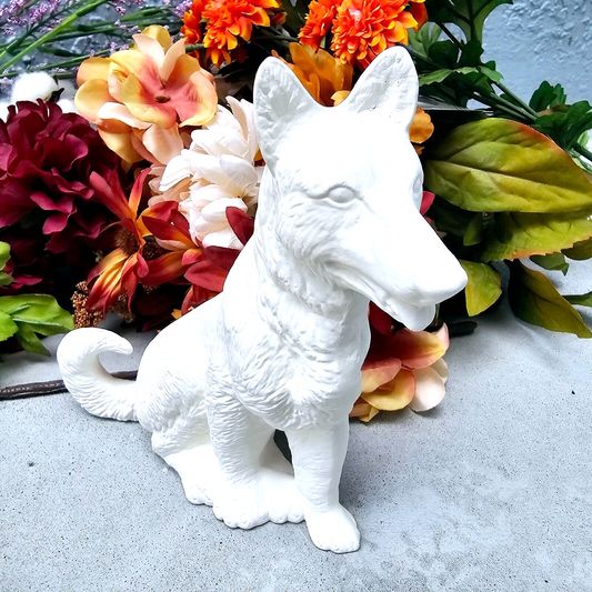 Wolf Canine 7" Ceramic Bisque Ready To Paint Pottery