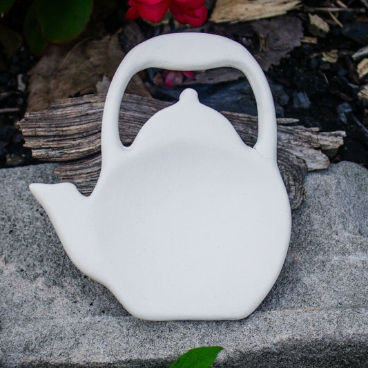 Kettle Spoon Rest Decoration 4x4 Ceramic Bisque Ready To Paint Pottery