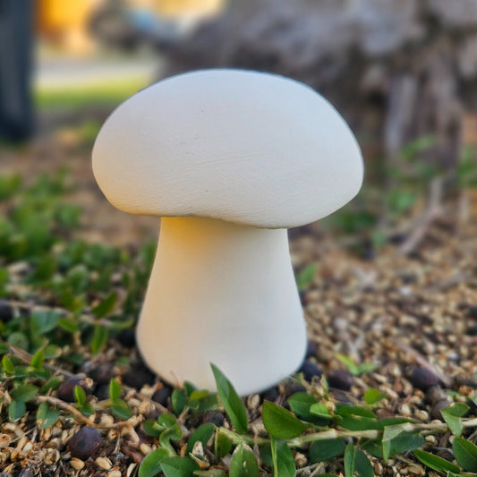 Medium Garden Mushroom 4" Ceramic Bisque Ready To Paint Pottery