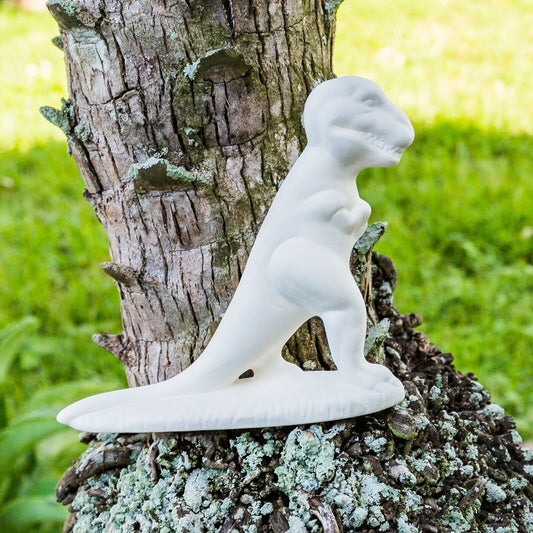 T-Rex Smooth Dinosaur Dino 4" Ceramic Bisque Ready To Paint Pottery