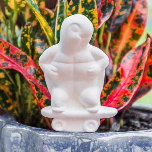 Skate Board Turtle 2.5" Ceramic Bisque Ready To Paint Pottery