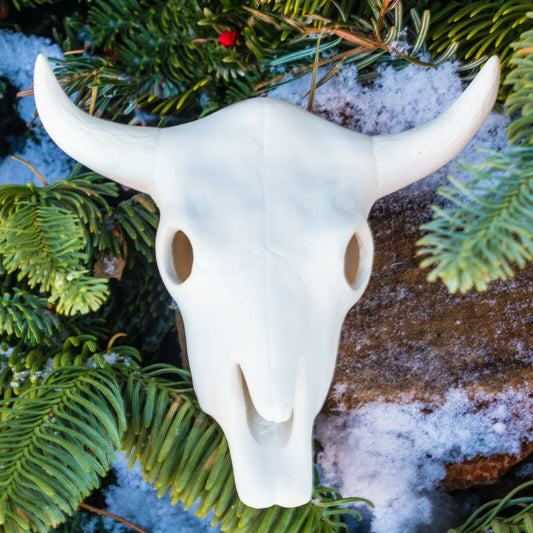 Bull / Cow Skull 4.5" Ceramic Bisque Ready To Paint Pottery