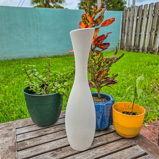 Elongated Vase 13" Ceramic Bisque Ready To Paint Pottery