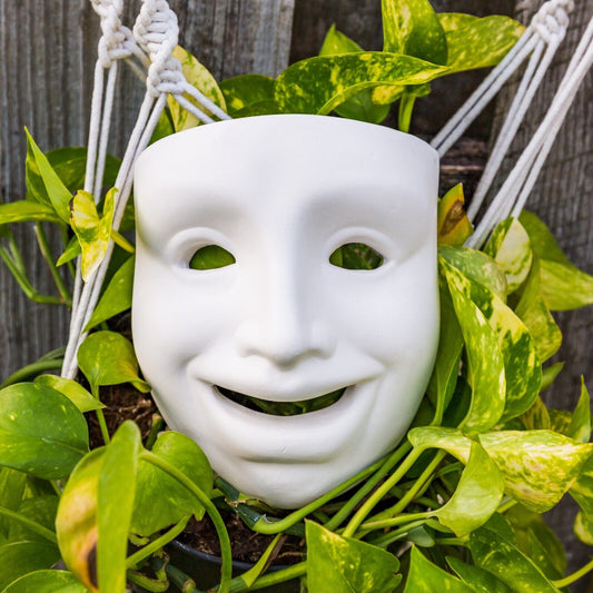 Theatre Happy Face Mask 5.5" Ceramic Bisque Ready To Paint Pottery